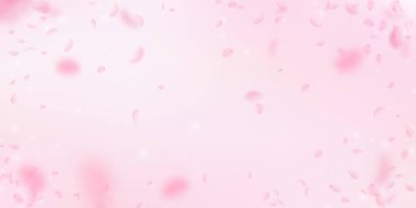 Sakura yaprakları aşağı düşen. Romantik pembe çiçekler skeç. Yaprakları geniş pembe uçan. L