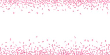 Sakura yaprakları aşağı düşen. Romantik pembe ipek gibi küçük çiçekler. Kalın uçan kiraz yaprakları. Geniş scat