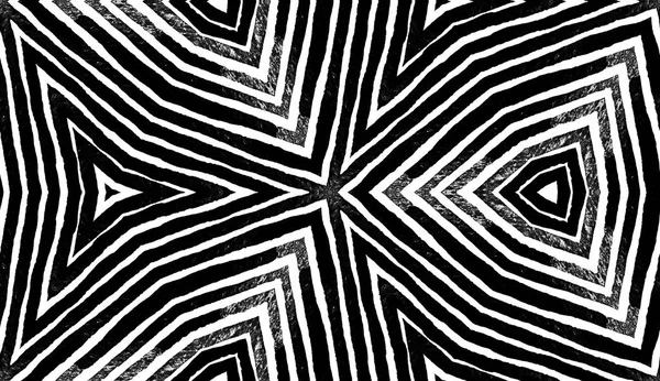 어두운 흑인과 백인 기하학적 인 수채화 물감 예의 맞는 완벽 한 패턴입니다. 손으로 그린 줄무늬. 브러시 Textur — 스톡 사진