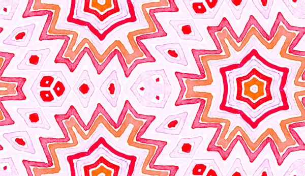 Acuarela geométrica roja rosada. Delicioso patrón sin costuras. Rayas hechas a mano. Cepillo Textura. Emine. —  Fotos de Stock