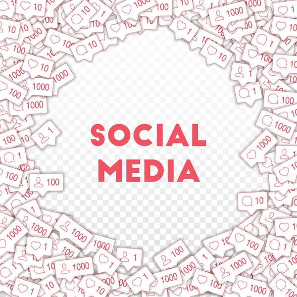 Εικονίδια κοινωνικής δικτύωσης. Κοινωνική media marketing έννοια. Πτώσης μετρητή ΣΧΟΛΙΑΣΜΟΥ φίλος. ROU — Διανυσματικό Αρχείο