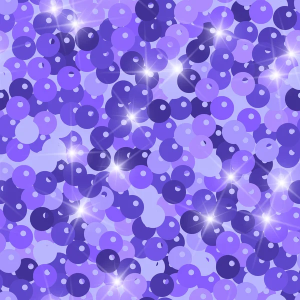 Блискуча безшовна текстура. Чудові фіолетові частинки. Нескінченний візерунок з ігристих кутів. Прі — стоковий вектор