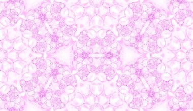Pembe seamless modeli. Şaşırtıcı hassas sabun köpüğü. Dantel el Tekstil süsleme çekilmiş. Kaleidos