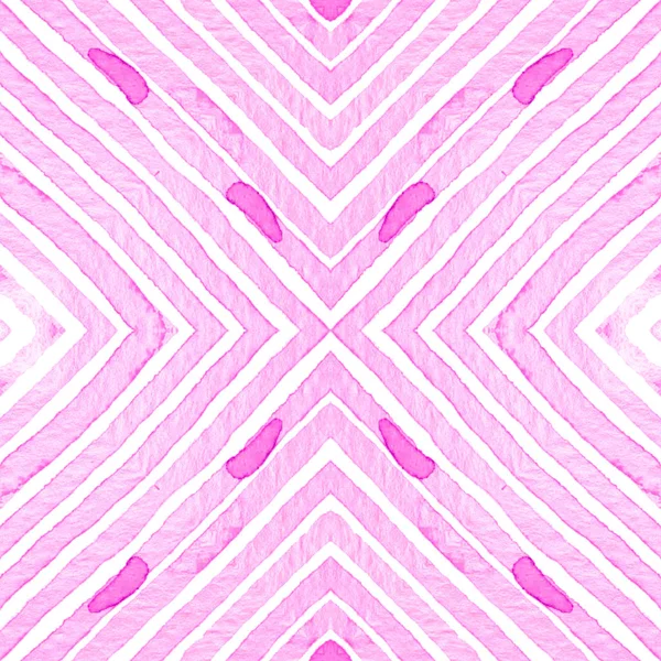 핑크 레드 기하학적 인 수채화 물감 섬세 하 고 완벽 한 패턴입니다. 손으로 그린 줄무늬. 브러시 텍스처입니다. 육즙이 C — 스톡 사진