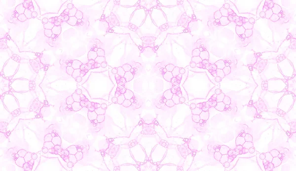 Pola merah muda yang mulus. Mengherankan lembut gelembung sabun. Lace tangan menggambar ornamen tekstil. Kaleidos — Stok Foto