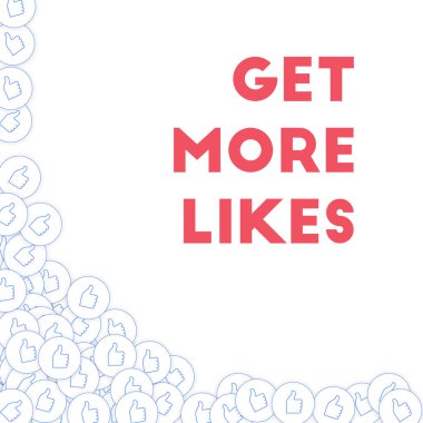 Sosyal medya simgeler. Get daha kavramı seviyor. Dağınık başparmak kadar düşüyor. Büyüleyici soyut Bo yaptı