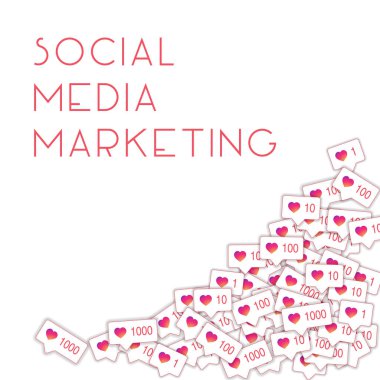 Sosyal medya simgeler. Sosyal medya pazarlama kavramı. Sayaç gibi degrade düşüyor. Alt sağ Mısır