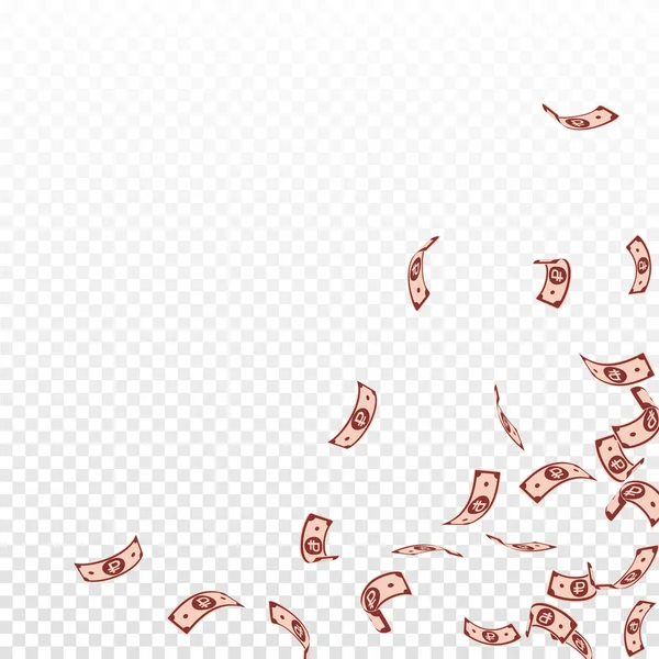 Російський рубль нотатки падіння. Розріджені руб рахунків на прозорим фоном. Росія гроші. Сміливий вектор я — стоковий вектор