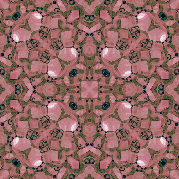 Rotes nahtloses Muster. künstlerisch zarte Seifenblasen. Handgezeichnetes Textilornament aus Spitze. Kaleidoskop — Stockfoto