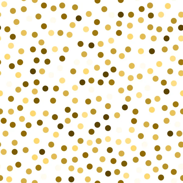 Glitter seamless texture. Actual gold particles. Endless pattern made of sparkling circles. Beauteou — Stock Vector