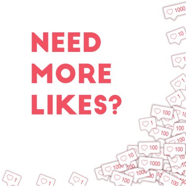 Sosyal medya simgeler. Daha fazla seviyor kavramı gerekir. Sayaç gibi pembe düşüyor. Göz alıcı soyut doğru bot