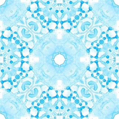 Mavi seamless modeli. Hassas sabun bubbl eğlenceli