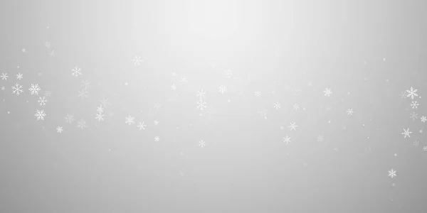 Sparse snowfall Christmas background. Subtle flyin — Stock Vector