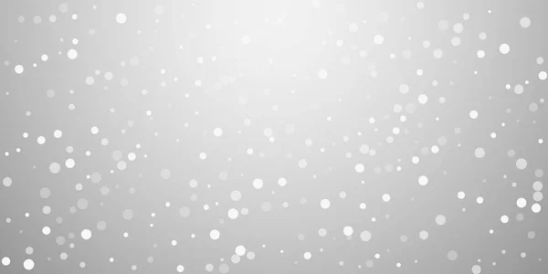 Bílé tečky vánoční pozadí. Jemný létající sníh — Stockový vektor