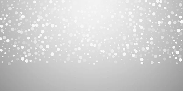 Bílé tečky vánoční pozadí. Jemný létající sníh — Stockový vektor