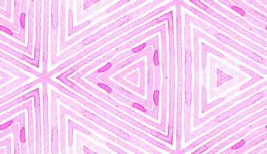 Pembe kırmızı geometrik suluboya. Keyifli Seamless modeli. El çizgili çekilmiş. Fırça dokusu. İlave
