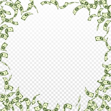 Hint Rupisi notları düşüyor. Seyrek INR faturalarında şeffaf arka plan. Hindistan para. Parlak vecto