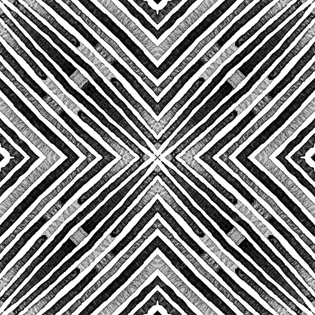 Dark black and white Geometric Watercolor. Dazzlin