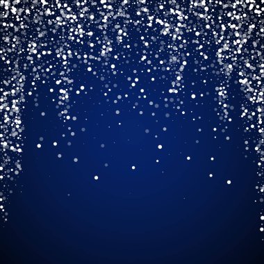 Yılbaşı arka planında rastgele beyaz noktalar. İnce sinek.