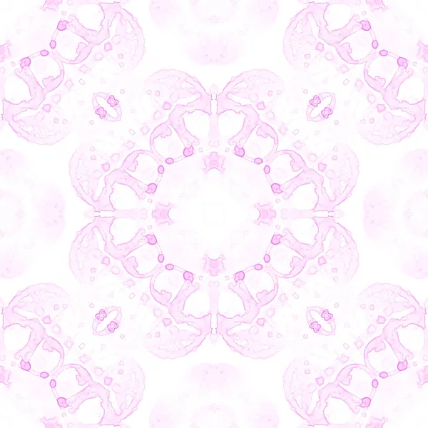Różowy wzór. Czuły delikatny baniek mydlanych. Koronki ręcznie rysowane włókienniczych ornament. Kalejdoskop — Zdjęcie stockowe