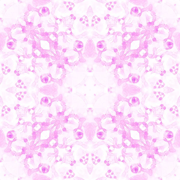 Pink seamless pattern. Artistic delicate soap bubbles. Lace hand drawn textile ornament. Kaleidoscop — Stock Photo, Image