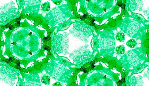 Groene naadloze patroon. Mooie fijne zeepbellen. Lace hand getekend textiel sieraad. Kaleidos — Stockfoto