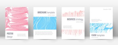 Kapak sayfası tasarım şablonu. Minimalist broşür düzeni. Güzel moda soyut kapak sayfası. Pembe bir