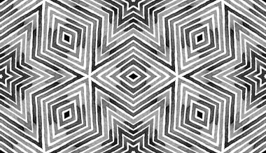 Siyah ve beyaz Geometrik Suluboya. Yaratıcı Deniz