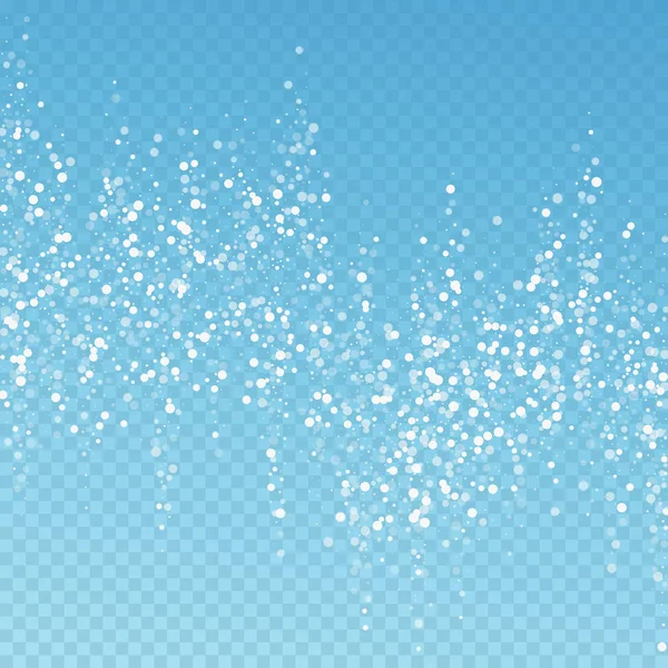 Pois blancs aléatoires fond de Noël. Mouche subtile — Image vectorielle