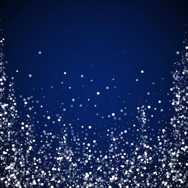 Yılbaşı arka planında rastgele beyaz noktalar. İnce sinek.