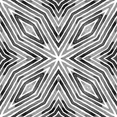 Siyah ve beyaz Geometrik Suluboya. Yaratıcı Deniz