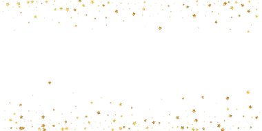 Altın yıldızlı, pırıl pırıl lüks konfeti. Scatt.