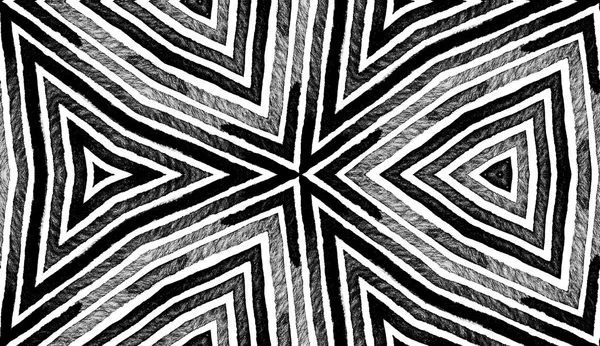 Siyah ve beyaz Geometrik Suluboya. Düzgün. — Stok fotoğraf