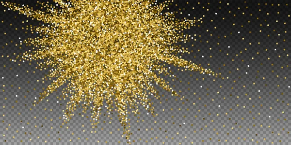 Guld glitter lyx mousserande konfetti. Utspridda — Stock vektor