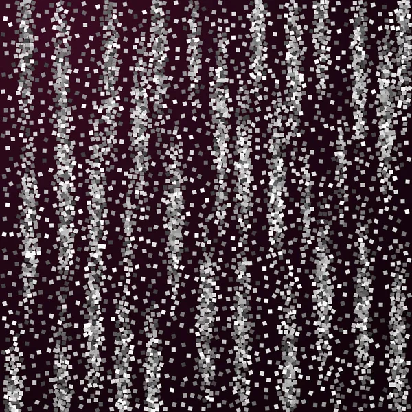 Brillo de plata de lujo confeti espumoso. Dispersión — Vector de stock