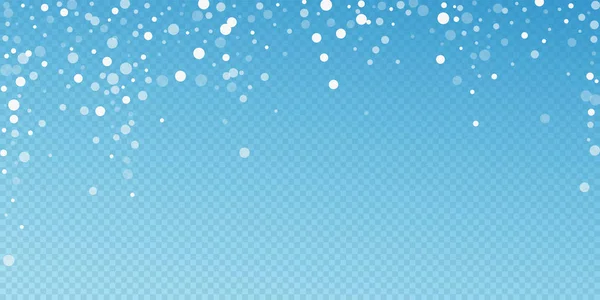 White dots Christmas background. Subtle flying sno — Stock Vector