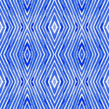 Mavi Geometrik Suluboya. Meraklı Kusursuz Düzen