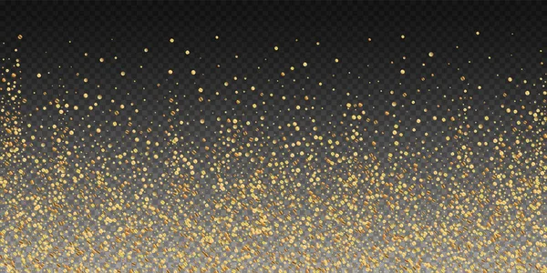 Confettis d'or confettis étincelants de luxe. Éparpillé — Image vectorielle