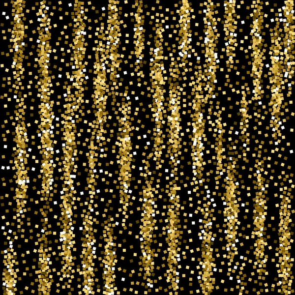 Guld glitter lyx mousserande konfetti. Utspridda — Stock vektor