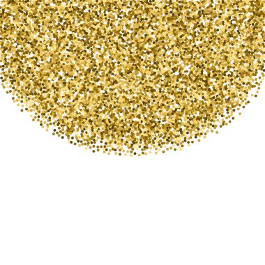 Yuvarlak altın parıltılı lüks konfeti. Dağılın