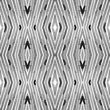 Siyah ve beyaz Geometrik Suluboya. İlginç Dikiş