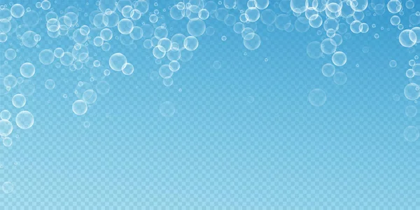 Burbujas de jabón al azar fondo abstracto. Soplado b — Vector de stock