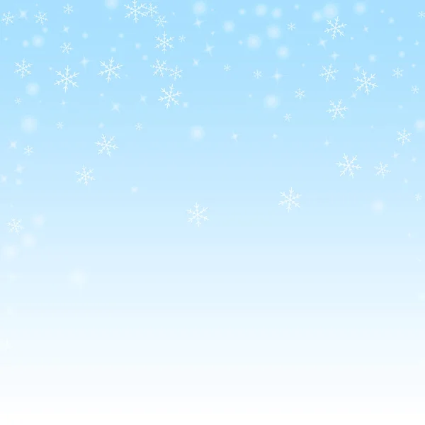 Sparse glowing snow Christmas background. Subtle f — Stock Vector