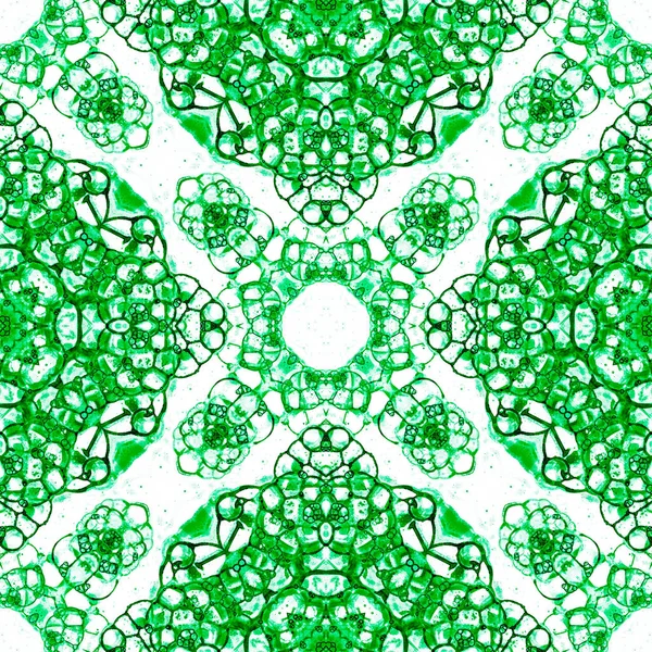Зеленый бесшовный рисунок. Удивительный нежный мыльный пузырь — стоковое фото