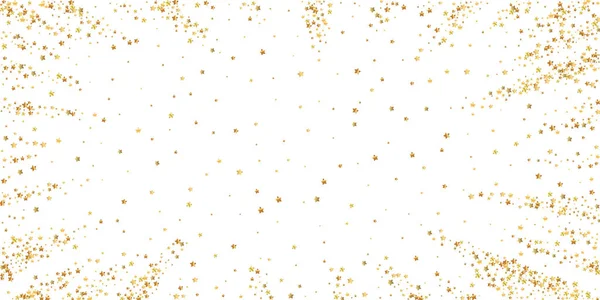 Estrellas de oro confeti espumoso de lujo. Dispersos sm — Vector de stock