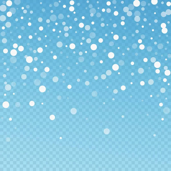 White dots Christmas background. Subtle flying sno — Stock Vector