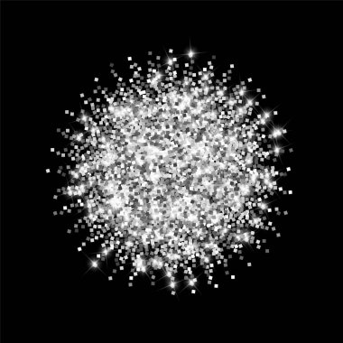 Köpüklü gümüş konfeti. Scatte