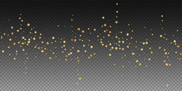 Confettis étincelants de luxe aux étoiles d'or. Scatt — Image vectorielle