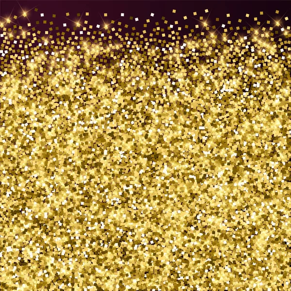 Sprankelende gouden luxe sprankelende confetti. Scattere — Stockvector