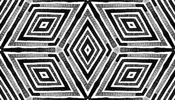 Dark black and white Geometric Watercolor. Decent — Stock Photo, Image